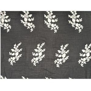 Suministro al por Mayor de Tela de Chifón Negra Transpirable con Estampado Floral para Confección de Vestidos de Niña o Saris y Dupattas al Mejor Precio - Product Image 1