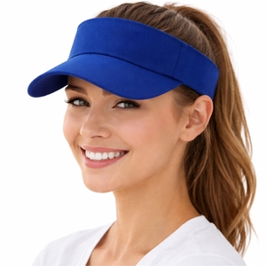 Casquette de sport bleue pour femme, visière réglable, légère, protection solaire, été, course à pied, tennis, golf, plage, logo personnalisé - Product Image 1