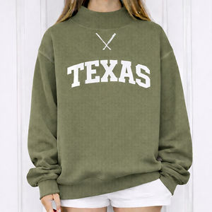 <b>Women's</b> New Release Oversized Mock Neck Sweatshirt with Front Logo Sustainable Fashion Solid <b>Pattern</b> Long Winter Item - Product Image 1