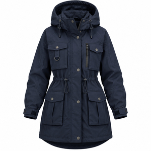 Abrigo Cálido Impermeable con Capucha para Clima Frío, Relleno de Algodón, Chaqueta Deportiva Informal de Talla Grande, Elegante Parka - Product Image 6