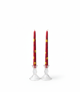 Velas Cónicas Pintadas a Mano con Cera de Soja y Parafina, Sin Humo, para Fiestas Navideñas y Decoración del Hogar - Product Image 3