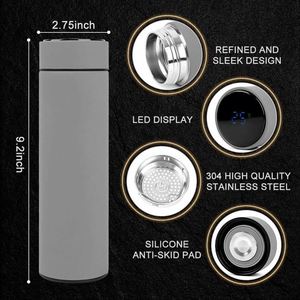 Double Wall Vacuum Flask Stainless Steel Outdoor Sport Led 2024 <b>Smart</b> Bottle With Reminder to Drink Water - Product Image 3