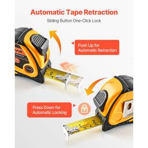 2 paquetes de cinta métrica retráctil de 25 pies Imperial y métrica para decoraciones al aire libre - Product Image 5