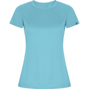 Camiseta de Manga Corta para Mujer, Cuello Redondo, Color Sólido, Corte Ajustado, Informal, de Punto, Algodón Transpirable, para Primavera/Verano, con Logotipo Personalizado - Product Image 5