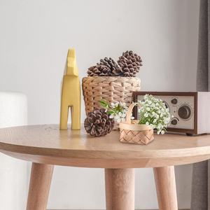 Mini paniers-cadeaux en bois tissés à la main avec poignée, paniers de pique-nique décoratifs pour bonbons, chocolat et cadeaux, mariage et fête, miniature - Product Image 5