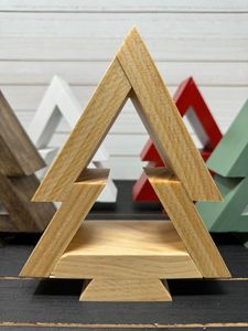 Handcrafted Rustic Wooden Christmas <b>Tree</b> Decoration, Natural Wood Holiday <b>Tree</b> <b>Ornament</b> for Tabletop Display, Home Décor, Office - Product Image 5