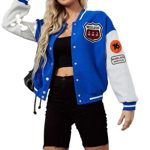 Servicio de diseñador personalizable de fábrica al por mayor para chaquetas universitarias de alta calidad personalizadas de calidad superior diseñadas para mujeres - Product Image 1