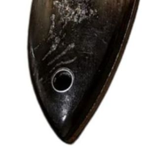 Cuchillo de caza forjado a mano con hoja fija de Damasco y mango de palisandro oscuro para desollar, acampar, supervivencia y uso al aire libre - Product Image 4
