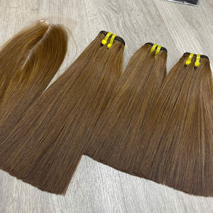 Cheveux vierges bruts vietnamiens de qualité supérieure, ultra-lisses, couleur brune, tissage à double trame, fabrication à la machine - Product Image 6