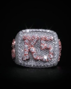 Iced Out Letter <b>Ring</b> VVS Moissanite Diamond <b>Ring</b> <b>Mens</b> Hip Hop Bling <b>Ring</b> Custom Initial <b>Ring</b> Fancy Statement Jewelry <b>for</b> <b>Men</b> - Product Image 2