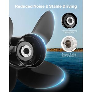 Elica Marina in Alluminio a 15 Denti per Motori Fuoribordo Mercury/Mariner 135-300 HP 4-3/4 - Versione Migliorata - Product Image 6