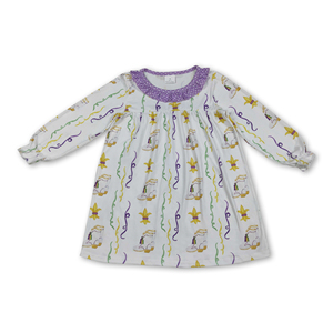 OEM/ODM/RTS Vestidos de lunares morados con volantes para bebés, conjuntos de ropa para niñas, ropa de bebé - Product Image 3