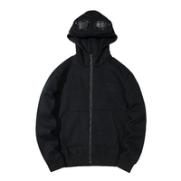 Sweat à capuche Techwear 2026 avec lunettes intégrées, épais, sans cordon, en polaire polyester/coton, respirant, séchage rapide, hiver, pour homme, service OEM