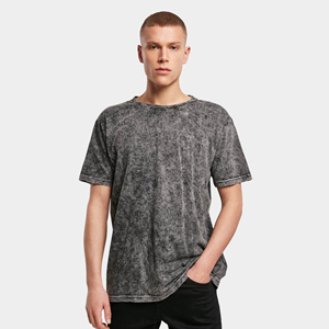 Camiseta de Manga Corta para Hombre, Ligera, de Tela Suave, con Lavado Ácido y Tie-Dye, 100% Algodón, Cuello Redondo, Estilo Casual - Product Image 4