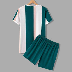 Conjunto de camiseta y pantalones cortos para hombre con logotipo personalizado, dos piezas, diseño de logotipo personalizado, conjunto de camiseta y pantalones cortos para hombre, más vendido. - Product Image 2