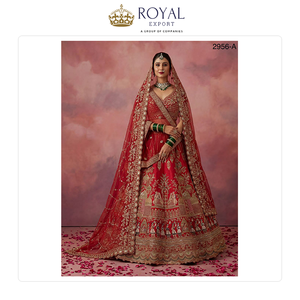 <b>Top</b> Offer on Luxury Quality Modern Designer Wedding Wear Collection Soft Silk with Chappat Zari and Thread work Lehenga Choli - Product Image 4