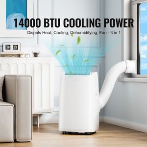 Condizionatore d'Aria Portatile da 14.000 BTU con Telecomando, Unità 3-in-1 per 550-700 Piedi Quadrati, Modalità Raffreddamento, Deumidificatore e Ventilatore Disponibile in Versione AU, UK, US - Product Image 6