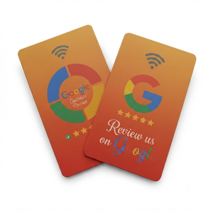 Carte de commentaires Google jaune avec puce NFC EM4305 pour la rétroaction et l'engagement des clients des hôtels (Mini Tag) - Product Image 4