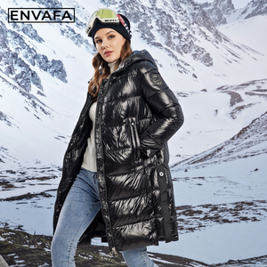 Long Padded <b>Winter</b> Parka <b>Thick</b> Quilted Puffer Jacket Warm Windproof Hooded Casual Outerwear Women's Premium High Quality <b>Coat</b> - Product Image 5