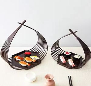 pentagon Shaped Metal Platters With Iron <b>wire</b> handle Luxury Chocolate Candy Serving Tray Platter - Product Image 5