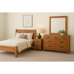 Wholesale High Quality Modern Wooden Bedroom Sets Vietnam OEM ODM Home Hotel Apartment Use Including <b>Beds</b> Cabinets Sideboards - Product Image 6