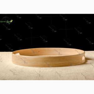 Ensemble d'assiettes de service élégantes en bambou écologiques directement du Vietnam pour la décoration de table de maison et de restaurant - Product Image 4