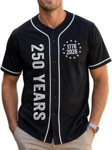Camiseta de Béisbol Negra Personalizada 1776 2026 We People 250 Años, Estampado Semicentenario, Unisex, Adulto, Sin Mangas, Corte Regular - Product Image 3