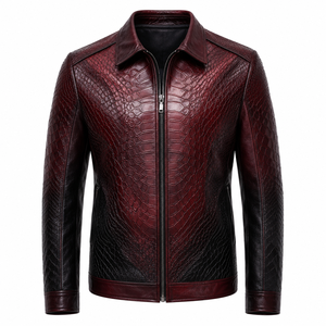 <b>Men's</b> Premium <b>Leather</b> Trucker <b>Jacket</b> Vintage Western Style Genuine Full Grain <b>Leather</b> Modern Luxury Outerwear Fashion - Product Image 1
