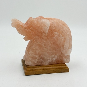 Lámpara de Sal del Himalaya en Forma de Elefante, Tallada a Mano, Ecológica, Luz de Sal Natural, Decoración Moderna para el Hogar, Pakistán - Product Image 1