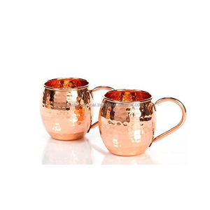 Tasses en cuivre de qualité standard tasse à bière en cuivre pur tasses en cuivre Creative Hammer Point et emballage d'expédition personnalisé - Product Image 4