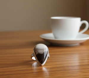 Natural Botswana Agate 925 Sterling Silver <b>Ring</b> Handmade Pear Shape Boho <b>Statement</b> <b>Ring</b> Unique Designer Jewelry Gift For Women - Product Image 5