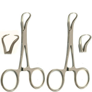 Pinzas Quirúrgicas Curvas con Mordazas Afiladas de Acero Inoxidable para Veterinaria - Product Image 6