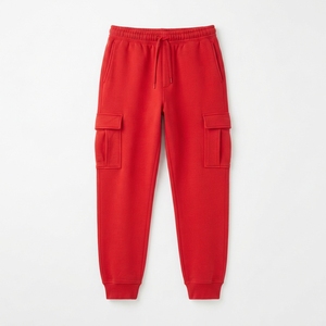Joggers cargo en molleton bouclette 350 GSM personnalisés pour hommes, style streetwear, coupe ample, fabricant en gros - Product Image 6