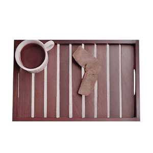 Premium Solid Wood Serving Tray Custom Logo Wooden Platter for Home and Restaurant At Affordable Price - Product Image 1