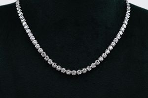 Luxury Moissanite Tennis Necklace Hip Hop Jewellery <b>Iced</b> Out Diamond Look <b>Chain</b> Wedding Party Statement Shine - Product Image 3