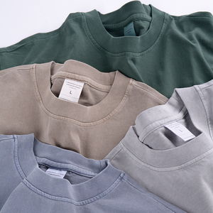 Camiseta Premium Oversize de Algodón Pesado con Hombros Caídos, Lisa, Básica, Estilo Urbano, Casual, Ajuste Holgado, Personalizable, Venta al por Mayor DDP - Product Image 1