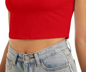 เสื้อครอปท็อปผู้หญิง ผ้าทนทาน ซักง่าย ระบายอากาศดี สวมใส่สบาย ไม่ยับ เป็นมิตรกับสิ่งแวดล้อม สไตล์ลำลอง ดีไซน์ใหม่ล่าสุด - Product Image 6