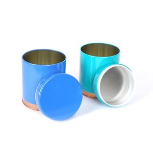 Cylindrical Tin Storage Box with Airtight Lid Tea Coffee Sugar Snacks Namkeen <b>Cookies</b> Biscuit Storage <b>Jar</b> - Product Image 3