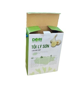 Boîtes en carton rigide OEM en matériaux recyclés écologiques pour ail, avec rabat, design ouvert, revêtement UV alimentaire, pelliculage mat - Product Image 1