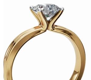 Anillo Doble con Diamante Solitario Cultivado en Laboratorio Roxana, 0.300 Quilates, Piedra Única, Oro Sólido de 9KT/18KT, Oro Amarillo, Oro Rosa, Oro Blanco, Joyería - Product Image 3