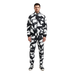 INTENTION SPORTS Men Solid Polyester/Nylon Quick Dry & Breathable Sporty Winter Sports Tracksuit Set Hooded Drawstring Closure - Product Image 3