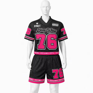 Maillot de football américain tendance, respirant et anti-humidité, avec dégradé vert et or vieilli, design authentique, édition limitée - Product Image 1