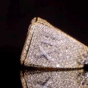 925 Sterling <b>Silver</b> Custom Number <b>Ring</b> VVS Moissanite Diamond Iced Out Hip Hop Statement Pinky <b>Ring</b> For <b>Men</b> Jewelry - Product Image 6