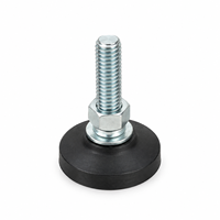 Niveauur de pied réglable avec base en caoutchouc et écrou hexagonal pour fraiseuse, marque 3D Techno, garantie 6 mois, 1,1 kg