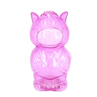 Tirelire amusante en plastique transparent PVC en forme de grenouille pour enfants, jouet de tirelire, environ 13x20cm