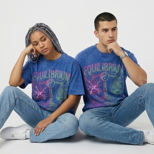 T-shirt personnalisé vierge Streetwear, T-shirts graphiques grande taille, T-shirt délavé à l'acide, T-shirt vintage oversize pour homme - Product Image 2