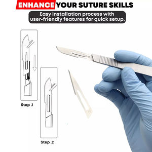 Student Suture <b>Practice</b> Kit Reusable Stainless Steel Silicon <b>Pad</b> Suturing Training Set Medical Nursing Students By Grip Surgical - Product Image 6
