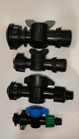 Watersun – Accessoires de ceinture d'irrigation goutte à goutte en plastique ABS robuste, mini-vanne de dérivation d'eau bleue/noire pour l'irrigation agricole et domestique 1/2 20mm