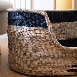 Artex Hai Nam Handwoven Eco-Friendly Soft Seagrass Portable Pet Bed for Dogs/Cats/Rabbits Removable Washable <b>Cushion</b> - Product Image 3