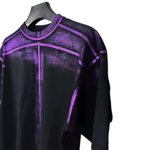 Camiseta de Hombre 2025, Nueva Moda, Estilo Retro Urbano, Bordado Clásico, Logotipo Personalizado, Lavado a la Piedra, Tejido de Poliéster Sólido - Product Image 6